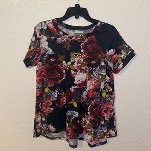 ❤️ODDY dark grey floral peplum top❤️